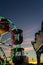 Valencia, Spain - December 14, 2018: fairground with big ferris wheel at dusk