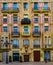 VALENCIA, SPAIN, DECEMBER 30, 2015: view of a beautiful facade of an ancient house situated in the historical center of