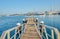 VALENCIA, SPAIN - February 17. Teenagers doing selfies Luxury yachts in the marina of Valencia