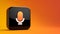 Valencia  Spain  January 2021: 3D rendering of Stereo app icon isolated on a orange gradient background. Close-up template of