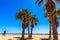 Valencia, Spain - June 23, 2019: Agglomeration of holiday people taking advantage of the sand of a Mediterranean beach to place