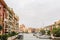 Valencia, Spain - September 30, 2018: Venetian style buildings in the residential port of Port SaPlaya.