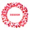 Valentine Abstract Halftone dot circle Design Element