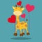 valentine animals giraffe heart 08