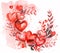 Valentine background adorned with charming hearts and romantic ambiance