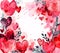 Valentine background adorned with charming hearts and romantic ambiance