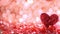 Valentine background sparkling lights. Valentine Hearts Abstract Pink Background. St.Valentine\'s Day effect