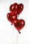 Valentine balloons against white background