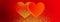 Valentine banners with hearts and golden glittering background - Facebook cover, -vector