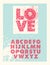 Valentine block letter font