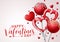 Valentine candies vector background template. Happy valentines greeting text with valentines candy and lollipop elements.