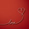 Valentine card background with hand written love