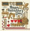 Valentine card with decorative factory of love