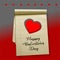 Valentine card with heartsand old sheet notes - vector