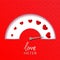 Valentine card with love gauge concept design on red background suitable for cards, postcards, promotion. vector