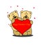 Valentine card symbol of love