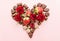 Valentine Chocolates Arranged in Heart Shape