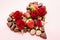 Valentine Chocolates Arranged in Heart Shape