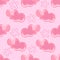 Valentine clouds repeat seamless pattern
