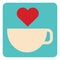 Valentine coffee, icon