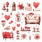 Valentine Collection of Romantic Elegance by Generative AI