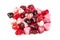 Valentine colored heart shaped jelly beans