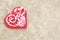 Valentine Cookie on Vintage Background