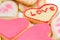 Valentine cookies in the shape of heart