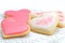 Valentine cookies in the shape of heart
