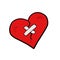 Valentine cracked heart
