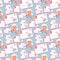 Valentine Cupid love angel seamless pattern. Cute boy or girl cupid. Flying angel