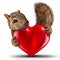 Valentine Cute Squirrel