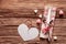 Valentine cutlery with a heart an copyspace