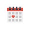 Valentine date vector glyphs flat icon