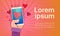 Valentine Day Gift Card Holiday Love Hand Hold Cell Smart Phone Social Network Communication