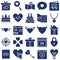 Valentine Day Isolated Vector icons set every single icon can be easily modified or edited