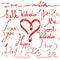 Valentine day letter font ribbon