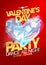 Valentine day party with crystal heart.