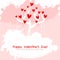 Valentine day pink love invitation card