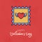 Valentine Day Postal Stamp