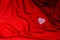 Valentine Day,red fabric background with embossed stars