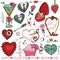 Valentine day,wedding hearts,frame,decor element