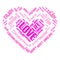 Valentine day word cloud collage, heart concept background