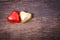 Valentine decoration, couple heart shaped chocolate,red and gold