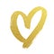 Valentine gold heart hand drawn vector icon