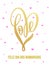 Valentine gold love heart glitter pattern card