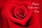 Valentine greeting card, red rose in shape of a heart