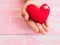 Valentine, health, medicine and charity concept. heart on aging