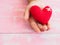 Valentine, health, medicine and charity concept. heart on aging