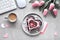 Valentine heart cake with text \\\